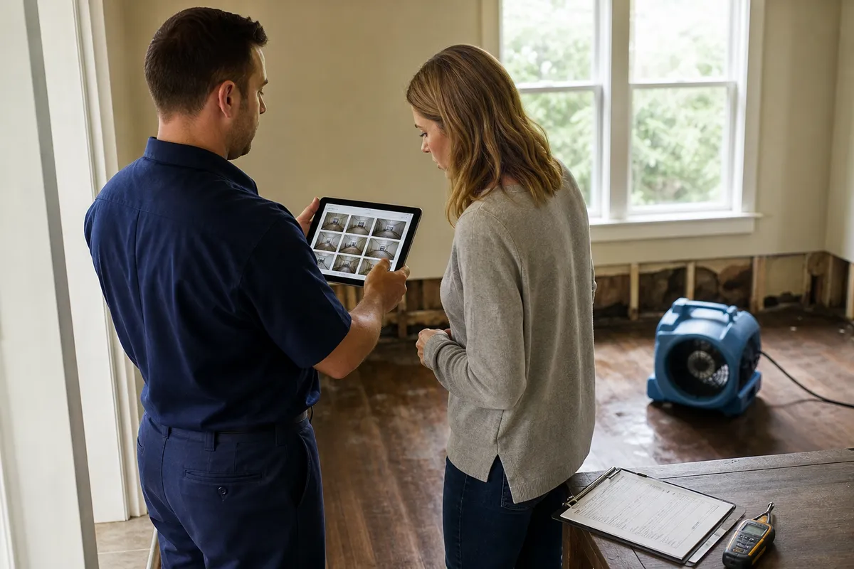 Insurance claim documentation for Fort Worth property restoration